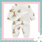 Hare and the dandelion personalised romper