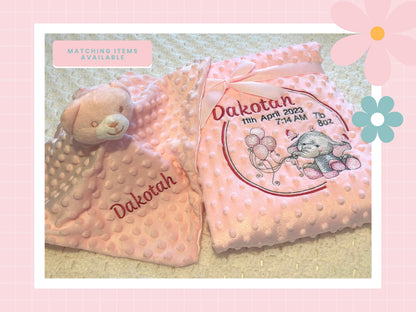 Personalised Bubble Bear Comforter | Embroidered