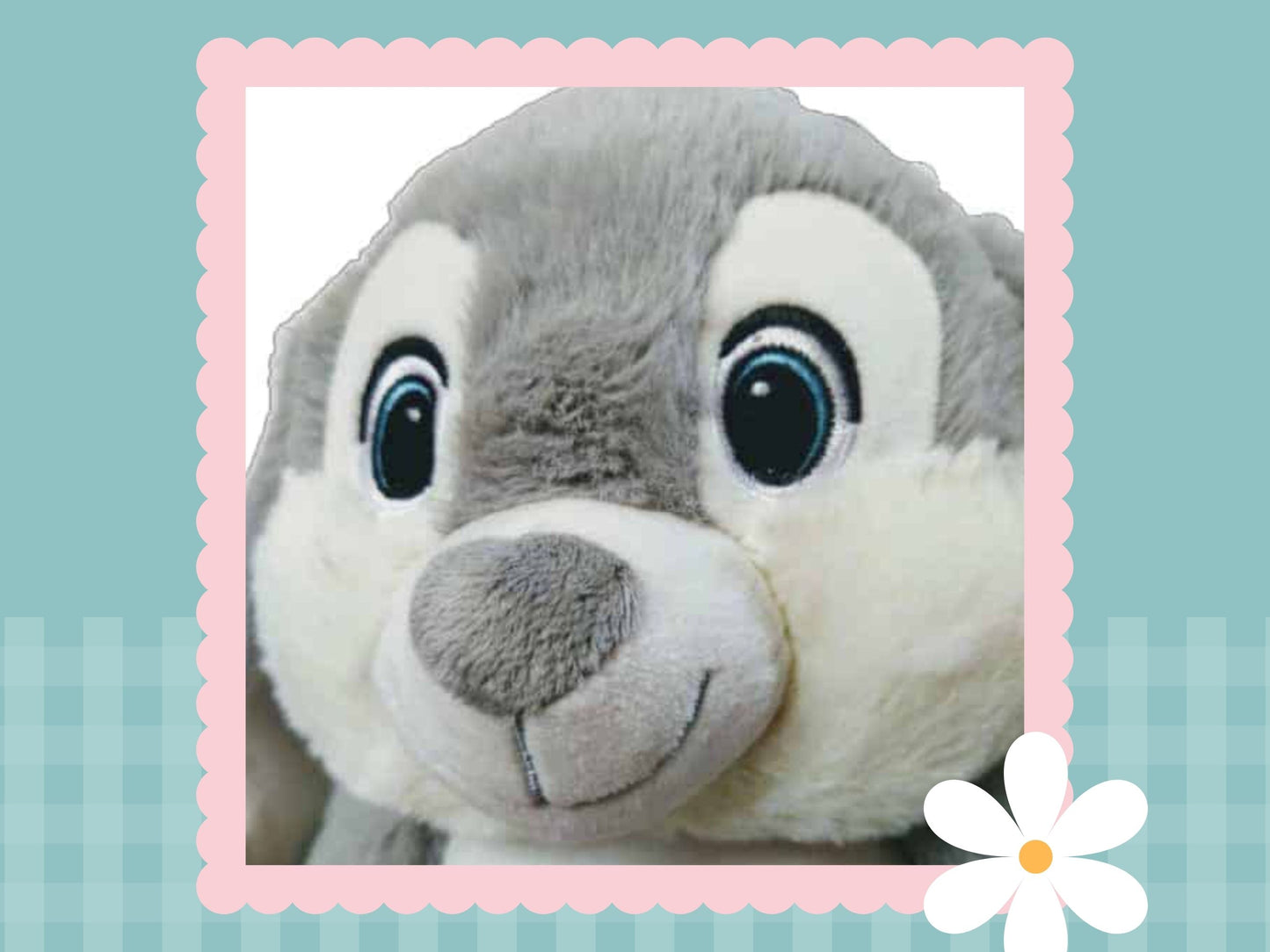 'Harvey' Grey Personalised Bunny