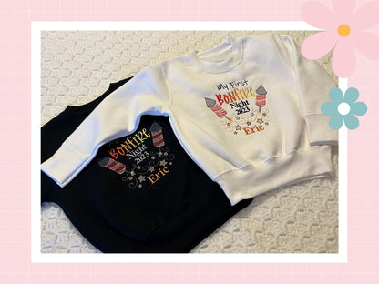 Personalised Bonfire Night Sweatshirt | Embroidered