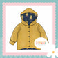 Bianca Duck Print & Yellow Waffle Knit Hooded Cardigan (Handmade To Order)