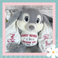 'Harvey' Grey Personalised Bunny