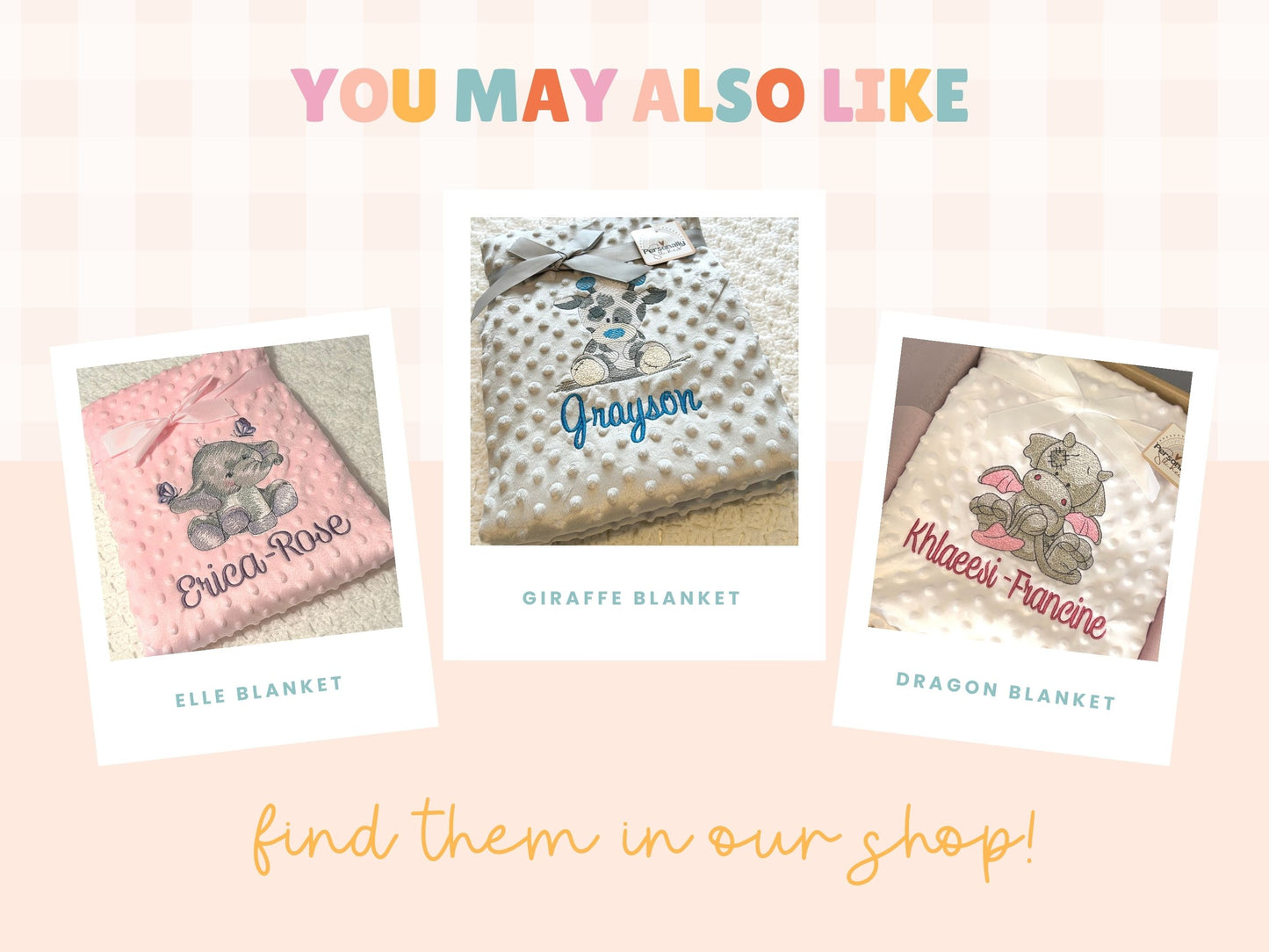 Dimple Fleece Blanket ✭ Boy Elephant Design