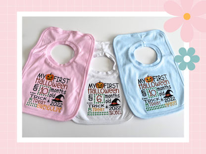 My First Halloween Personalised Bib | Embroidered