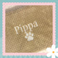 Personalised Waffle Pet Blanket With Paw Print