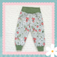 Handmade Strawberry Meadow Print Relaxed Fit Cuff Pants