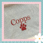 Personalised Waffle Pet Blanket With Paw Print