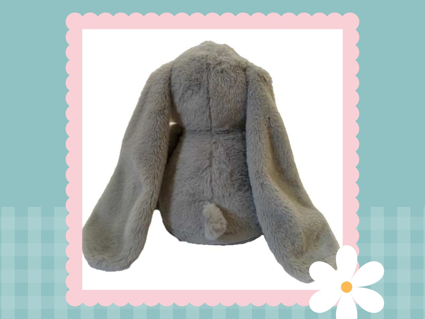 'Harvey' Grey Personalised Bunny