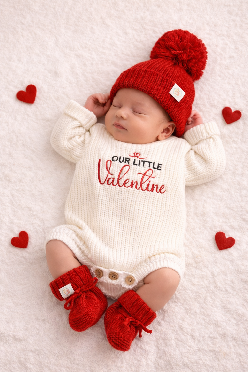 Valentines Design Organic Knit Romper (Romper Only)