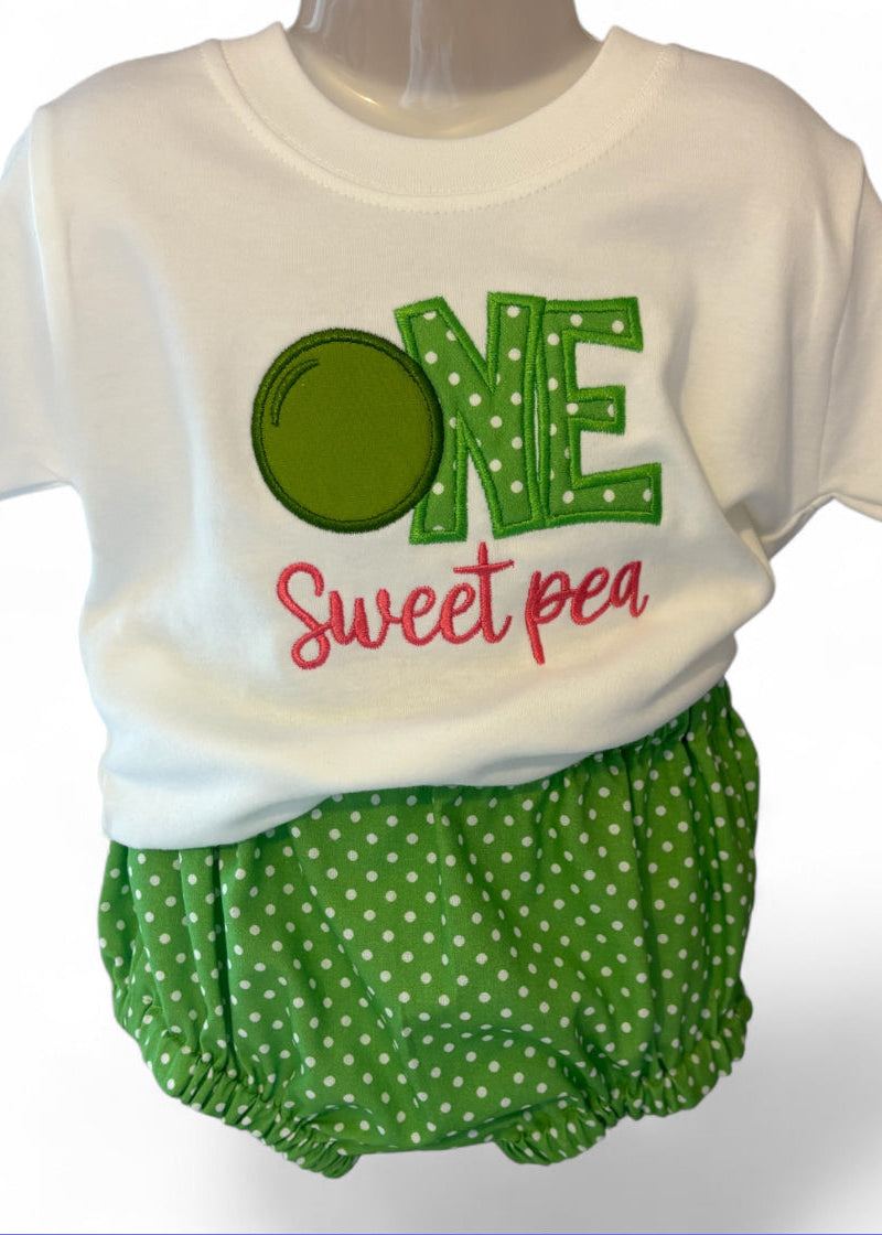 One Sweet Pea Embroidered T-shirt