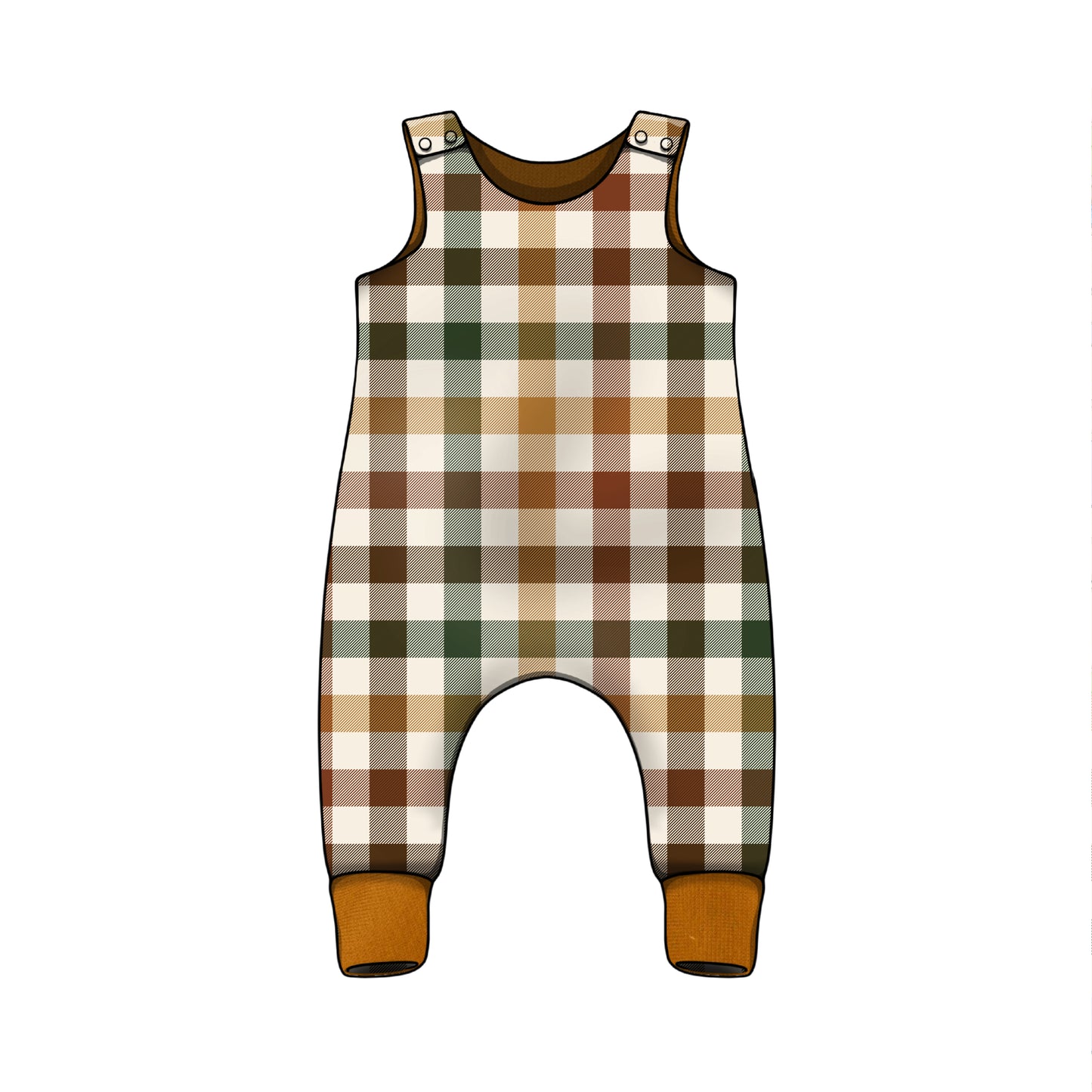 all photo outfit for baby – handmade plaid romper UK