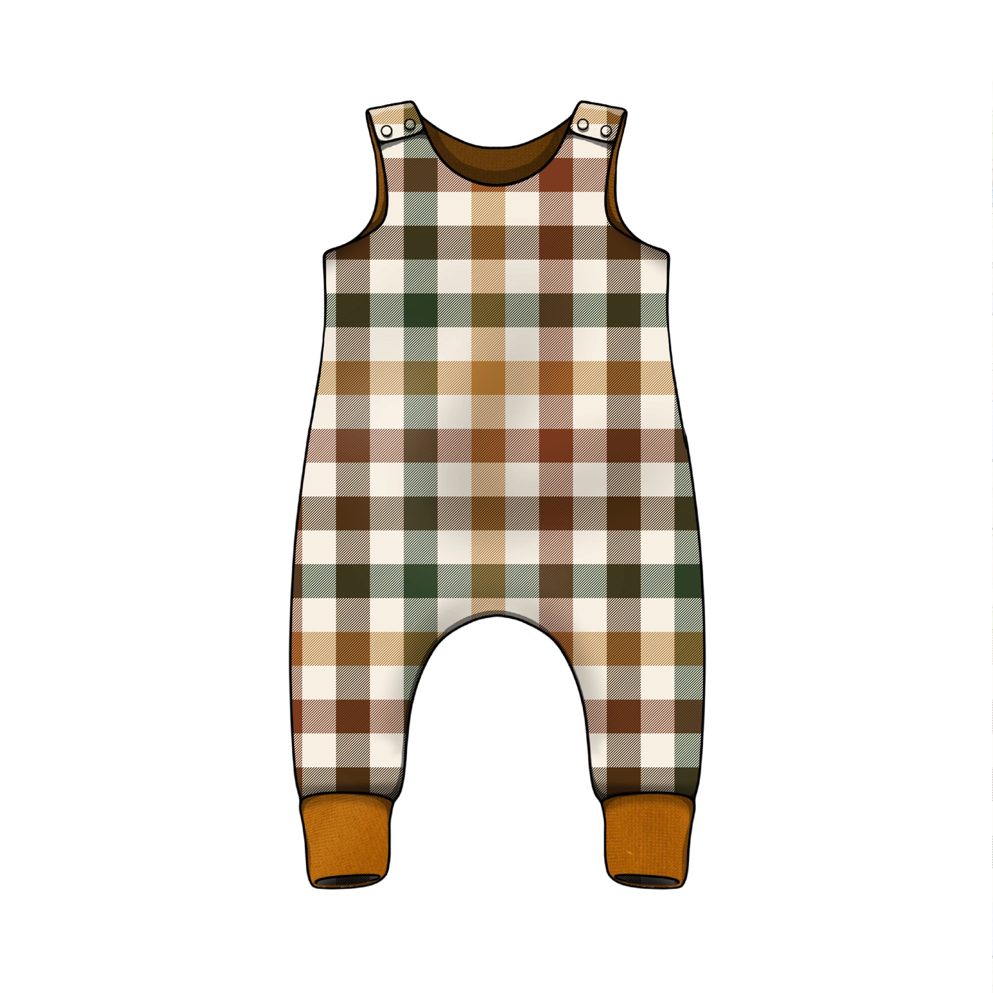 all photo outfit for baby – handmade plaid romper UK