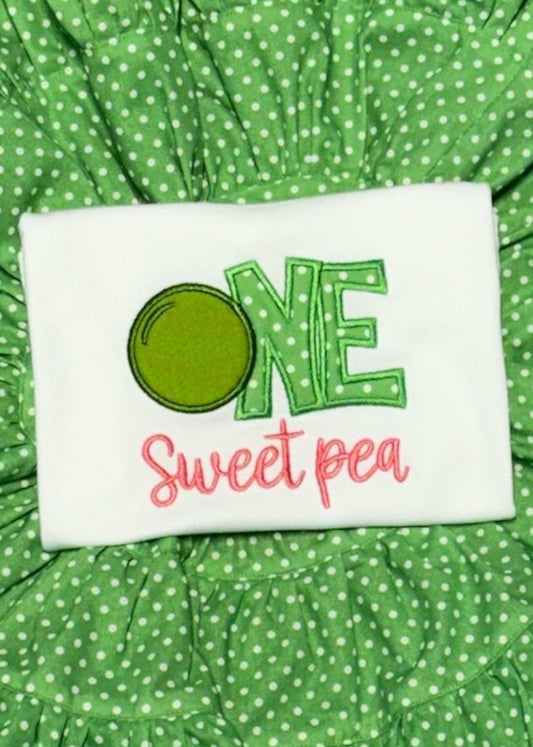 One Sweet Pea Embroidered T-shirt