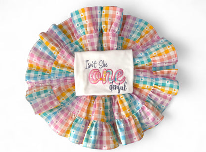 Pastel Gingham Heart | Woven Cotton Preston Skirt