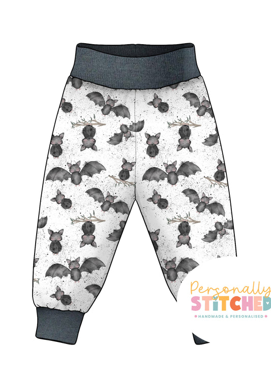 Bats Splats Print French Terry Relaxed Fit Yoga Waist & Cuff Joggers