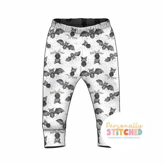 Bat Splats Print French Terry Cuff Leggings