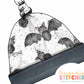 Bats Splats Print Handmade Tie Knot Baby Hat