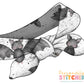 Bats Splats Print Tiny Knot Headband