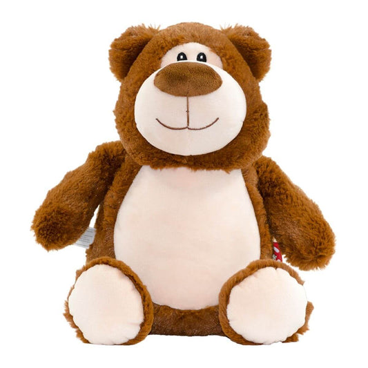 Brown Cubbies teddy bear soft toy with embroidered personalised name