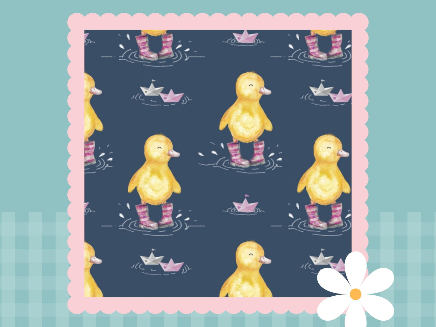 Bianca Duck Print French Terry Classic Leggings (Handmade To Order)