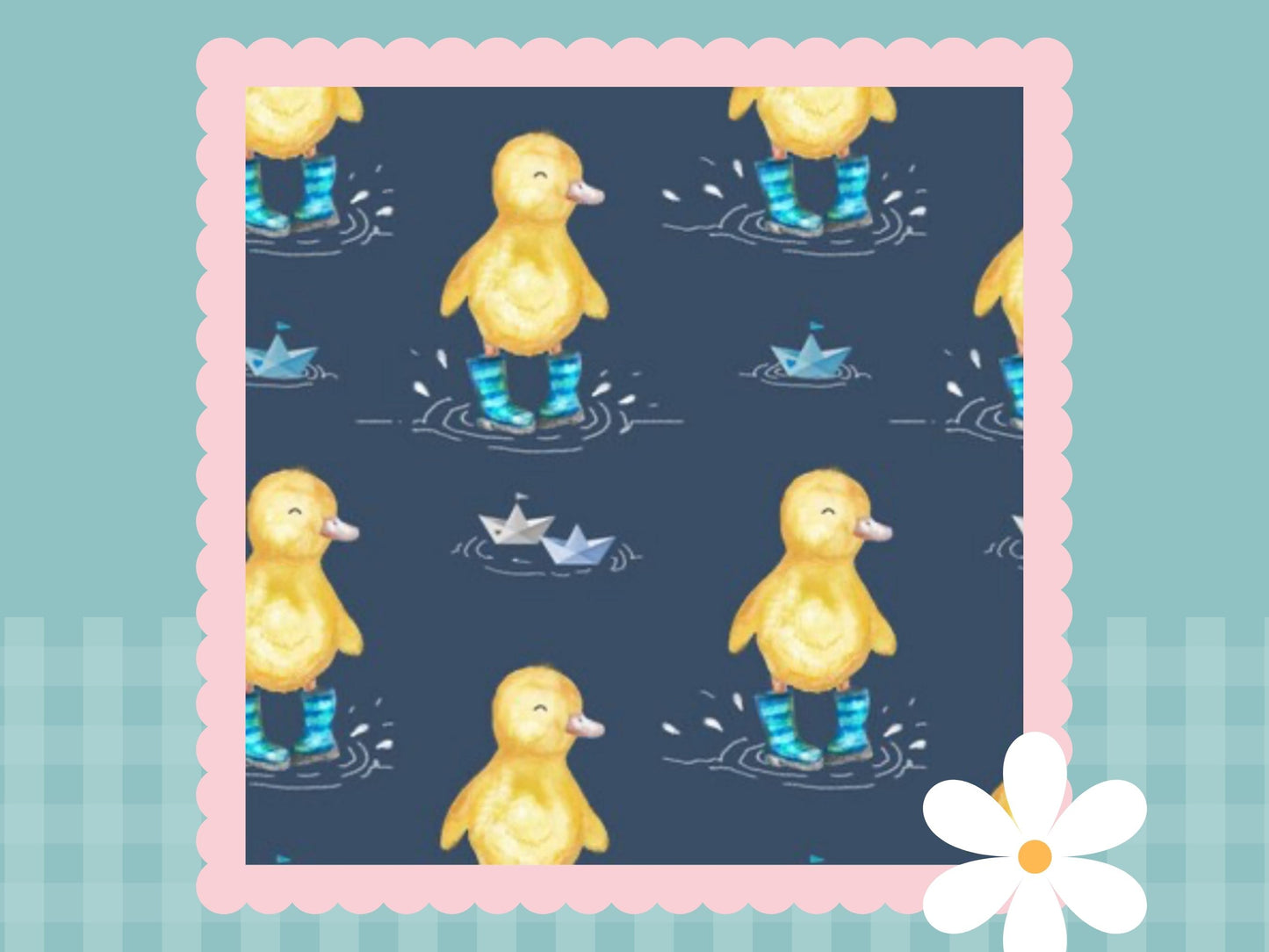 Buddy Duck Print Handmade Baby Blanket