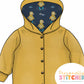 Buddy Duck & Yellow Waffle Knit Hooded Cardigan