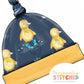 Buddy Duck Print Handmade Tie Knot Baby Hat