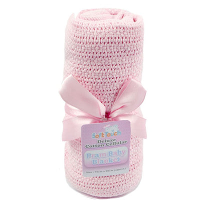 Personalised Deluxe Cellular Baby Blanket | Embroidered