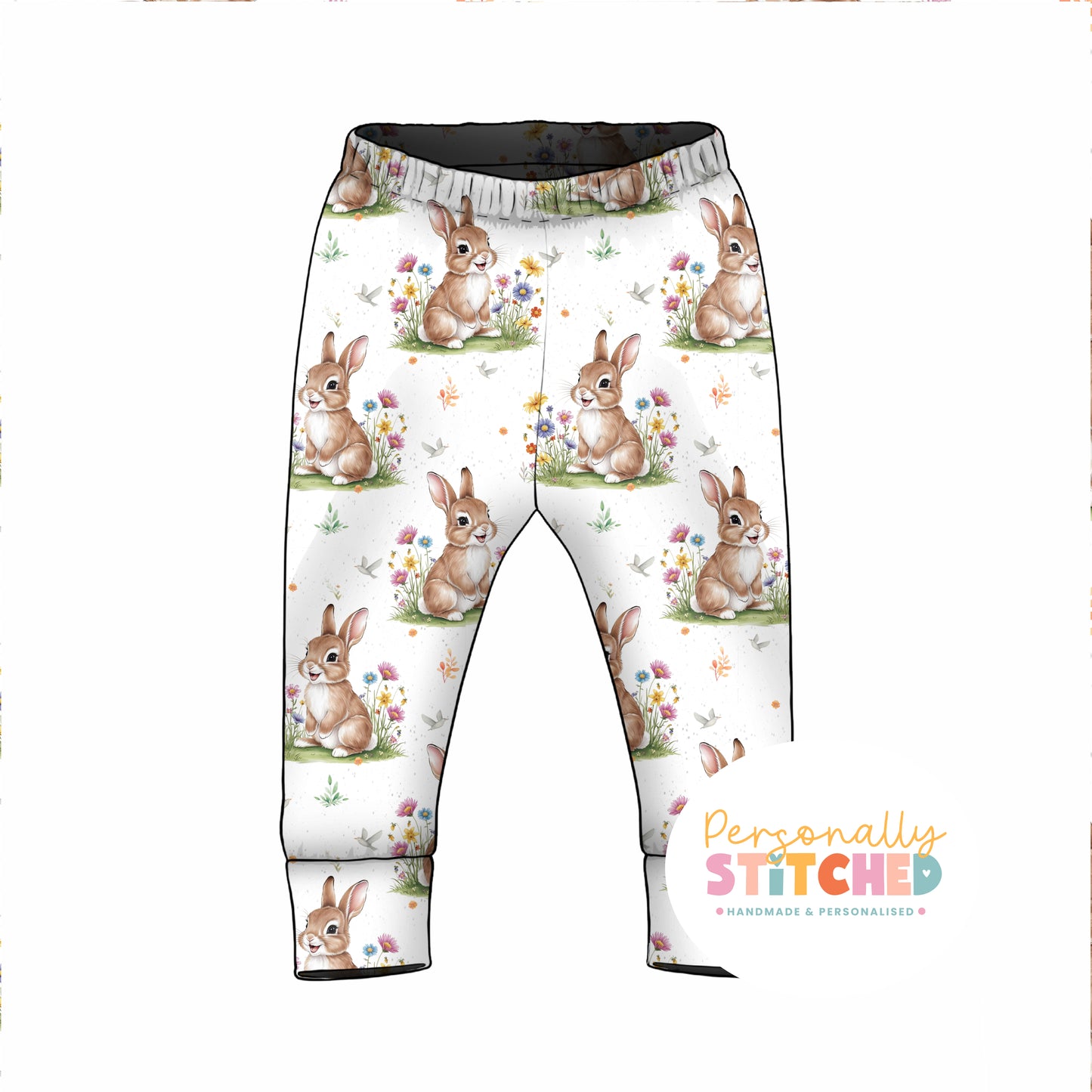 Exclusive Cutie Rabbit Organic Cotton Jersey Cuff Leggings
