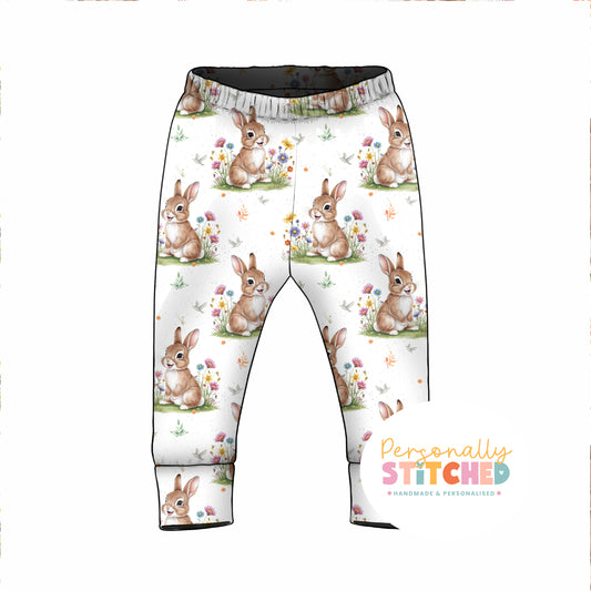 Exclusive Cutie Rabbit Organic Cotton Jersey Cuff Leggings