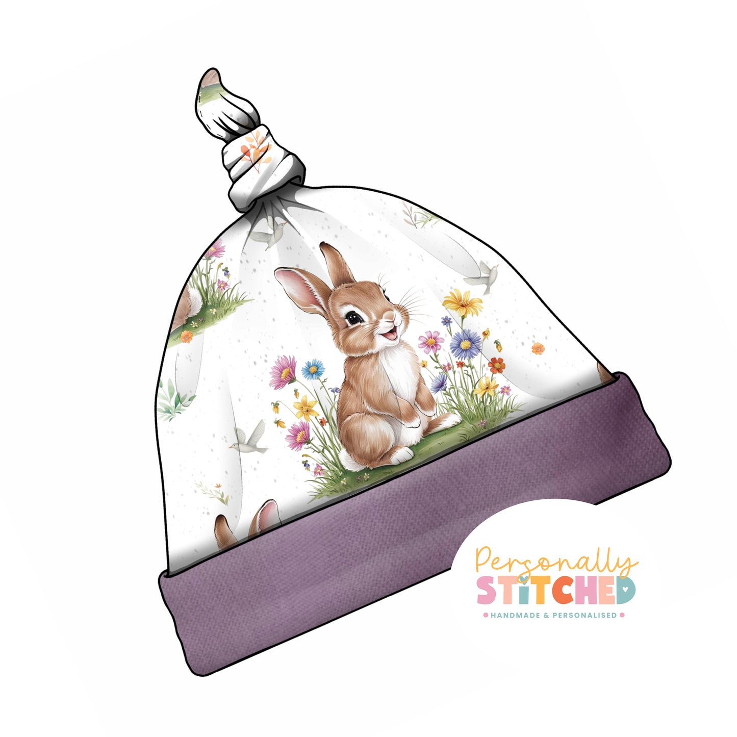 Exclusive Cutie Rabbit Tie Knot Baby Hat