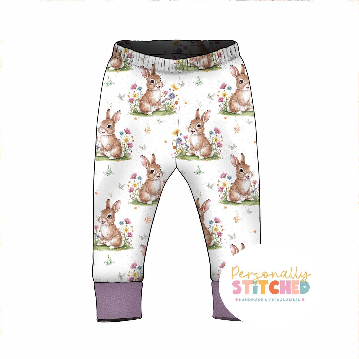 Exclusive Cutie Rabbit Organic Cotton Jersey Cuff Leggings