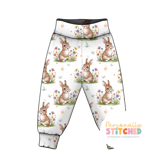 Exclusive Cutie Rabbit Organic Cotton Jersey Relaxed Fit Bottoms