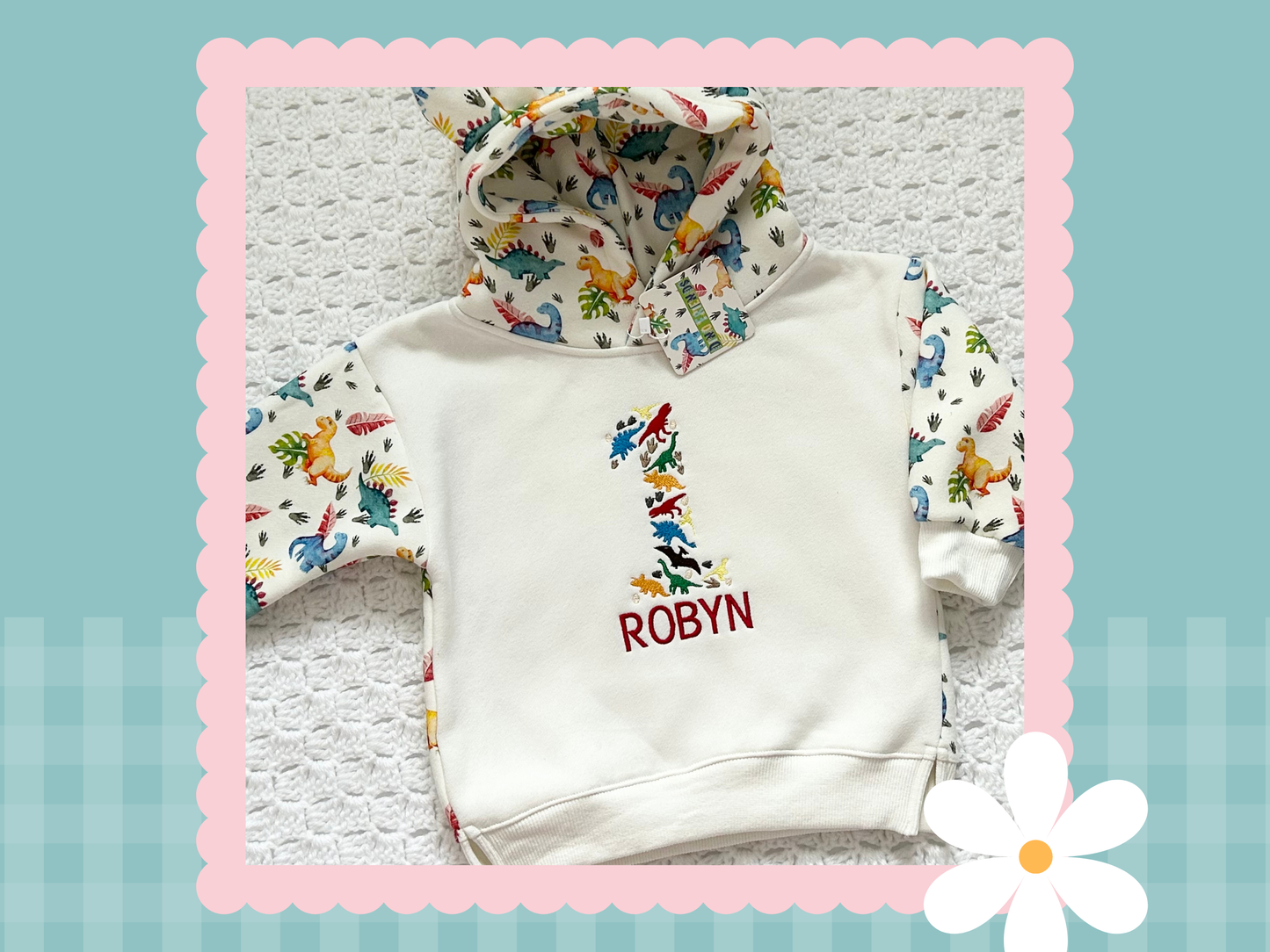 Dino Bear Hoodie (Personalised)