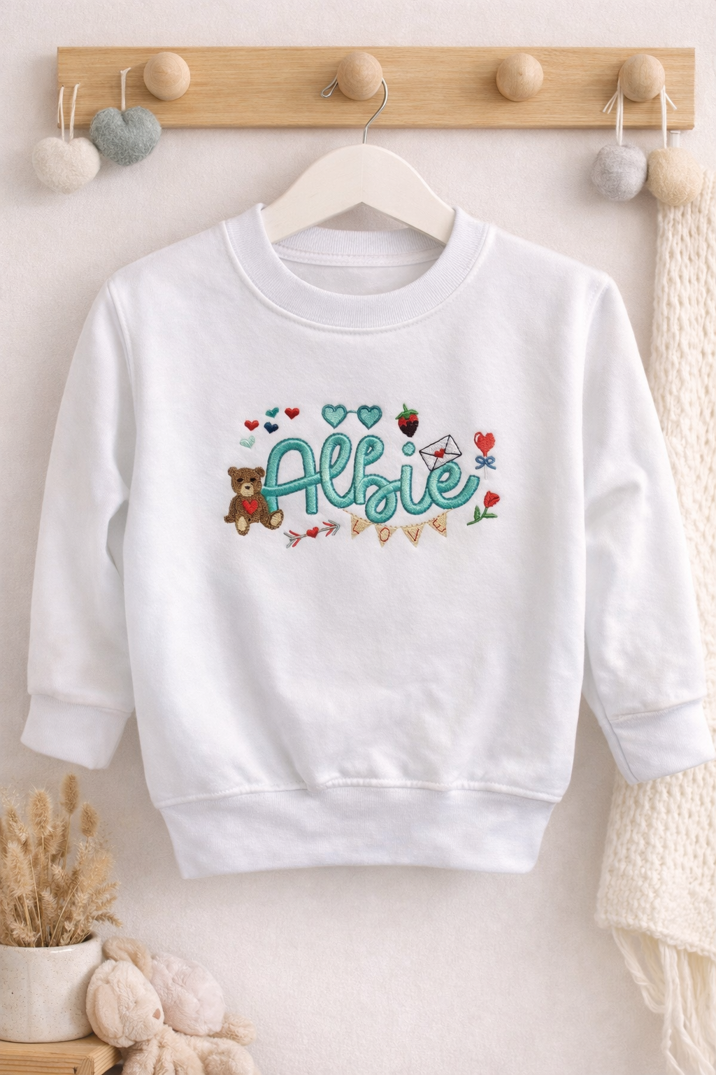 Valentine’s Day Personalised Embroidered Sweatshirt