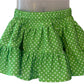 Green Polka Dot Ruffle Skirt