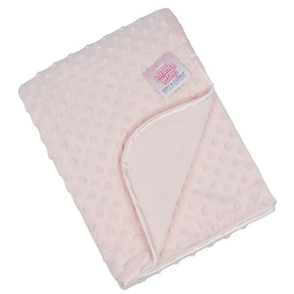 Personalised Dimple Fleece Blanket | Girl Elephant | Embroidered