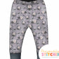 Floral Spiders Print French Terry Cuff Leggings