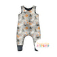 Halloween Print Organic Cotton Jersey Dungaree Romper