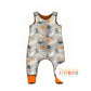 Halloween Print Organic Cotton Jersey Dungaree Romper