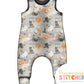 Halloween Print Organic Cotton Jersey Dungaree Romper