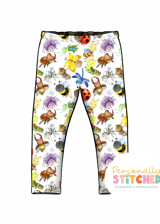 Happy Bugs Organic Cotton Jersey Classic Leggings