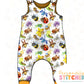 Happy Bugs Organic Cotton Jersey Dungaree Romper