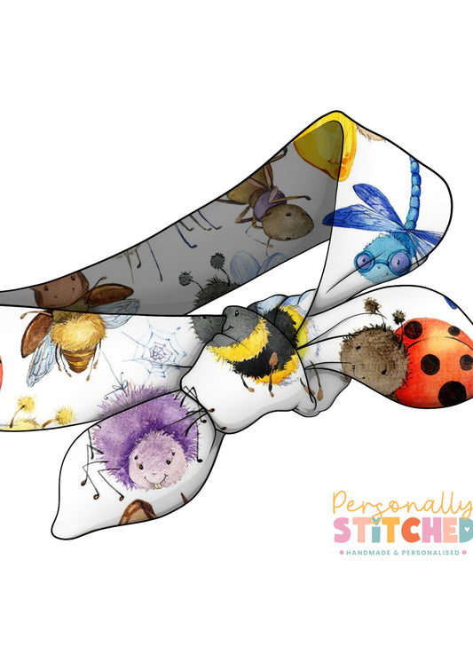 Happy Bugs Print Tiny Knot Headband