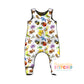 Happy Bugs Organic Cotton Jersey Dungaree Romper