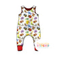 Happy Bugs Organic Cotton Jersey Dungaree Romper