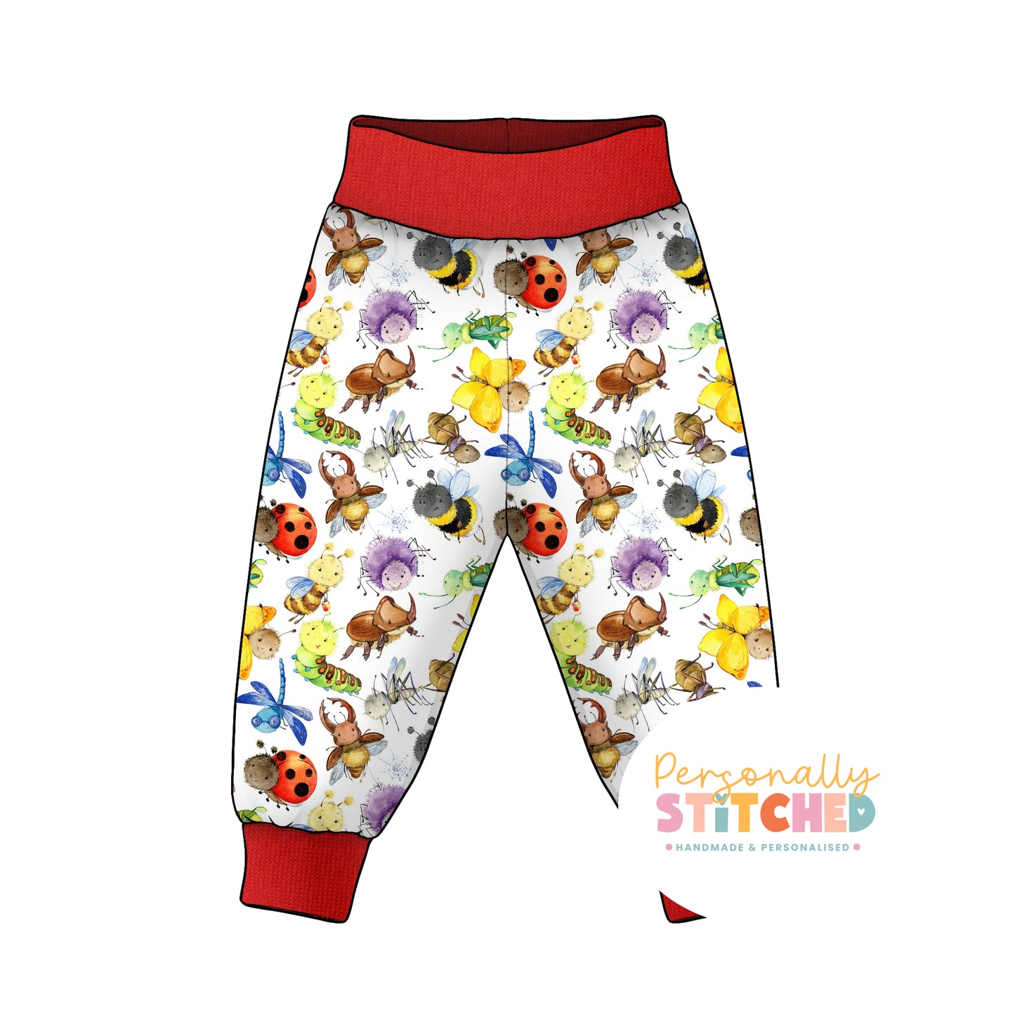 Happy Bugs Organic Cotton Jersey Relaxed Fit Pants