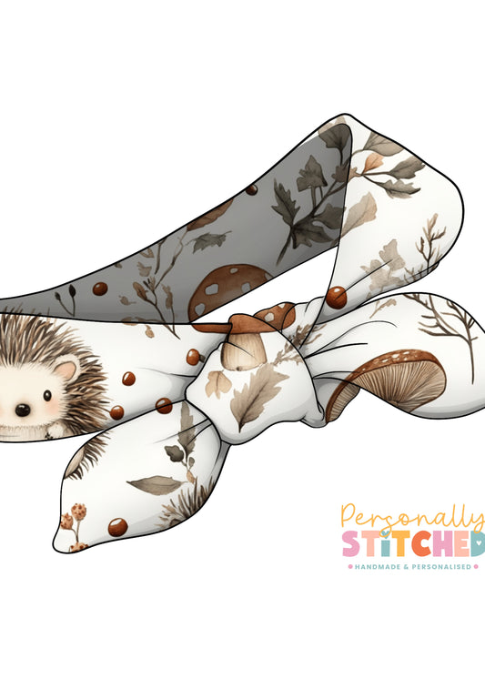 Hedgehog Print Tiny Knot Headband