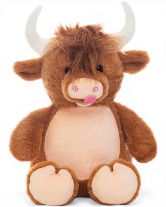 Rugged Rufus Highland Cow | Official Cubbie Soft Toy | Personalised