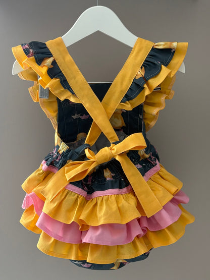 9-12 Months | Bianca Duck Print | Bellevue Romper | READY TO POST